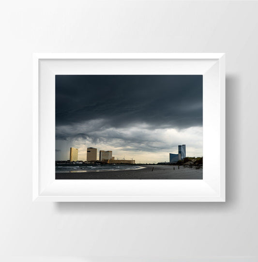 City Stormscape - Dramatic Atlantic City Skyline Photography Print